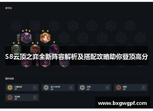 S8云顶之弈全新阵容解析及搭配攻略助你登顶高分